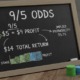 odds of 9/5 explained on a blackboard