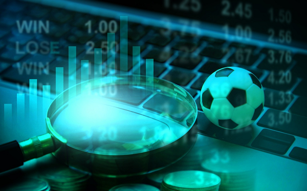 Soccer betting market analysis with odds and trend graph