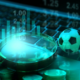 Soccer betting market analysis with odds and trend graph