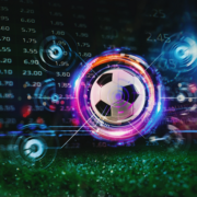football surrounded by numbers