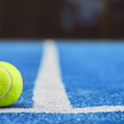 Tennis ball on court
