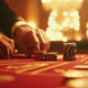 casino chips on table