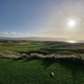 View over golf course