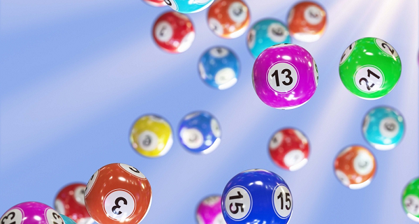 lottery balls floating