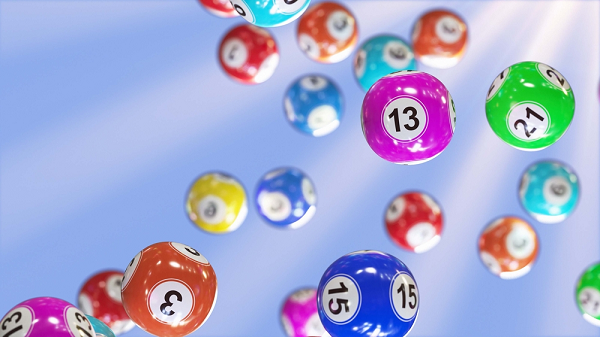 lottery balls floating