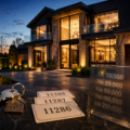 luxury house, keys and percentages