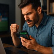 Man celebrates betting win