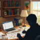 man studying horse racing form