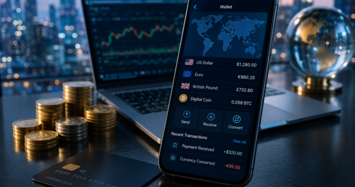 multi-currency wallet on mobile device