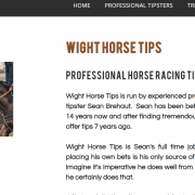 wight horse tips